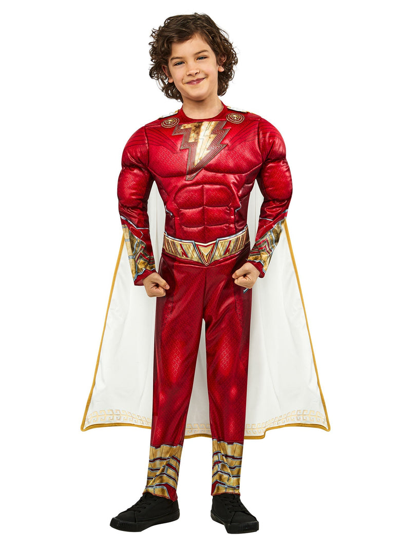 Costumes Australia Shazam Fury of the Gods Boys Red Muscle Costume_1