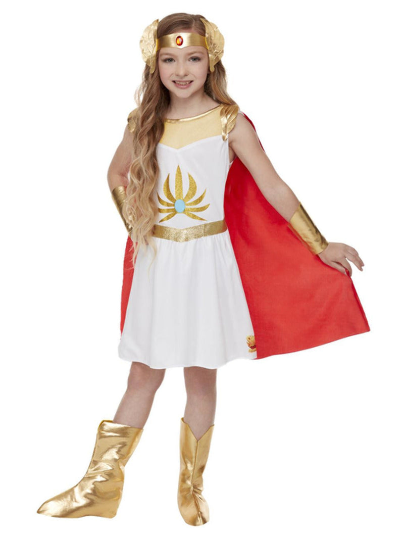 Costumes Australia She Ra Costume Girls White Dress and Red Cape_2