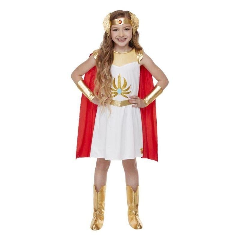 Costumes Australia She Ra Costume Girls White Dress and Red Cape_1