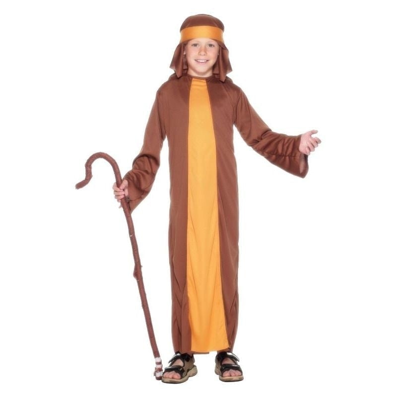 Costumes Australia Shepherd Costume Kids Brown Robe Headpiece_2