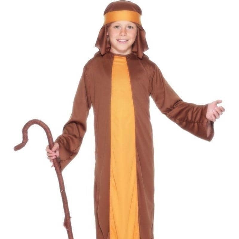 Costumes Australia Shepherd Costume Kids Brown Robe Headpiece_1