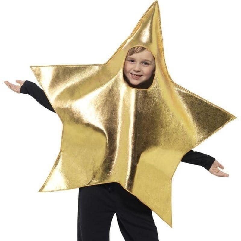 Costumes Australia Shining Star Costume Kids Gold Nativity Tabard_1