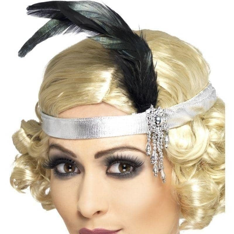 Costumes Australia Size Chart Silver Satin Charleston Headband Adult