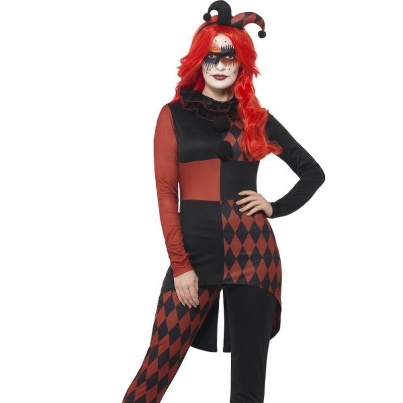 Costumes Australia Sinister Jester Costume Adult Black Red_1