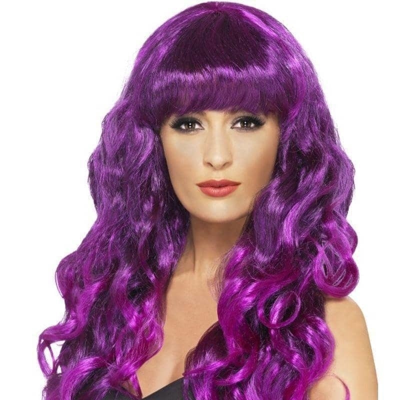 Costumes Australia Siren Purple Long Curly Ladies Wig_1