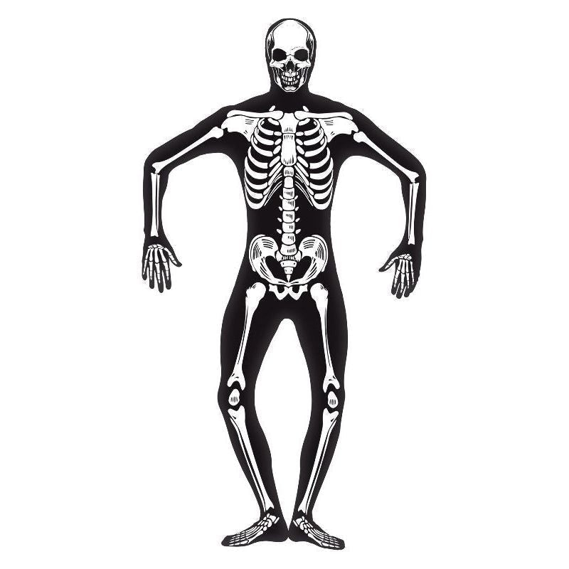 Costumes Australia Skeleton Second Skin Costume Adult Black White Glow In The Dark_4