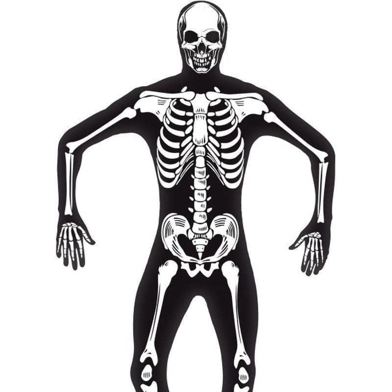 Costumes Australia Skeleton Second Skin Costume Adult Black White Glow In The Dark_1