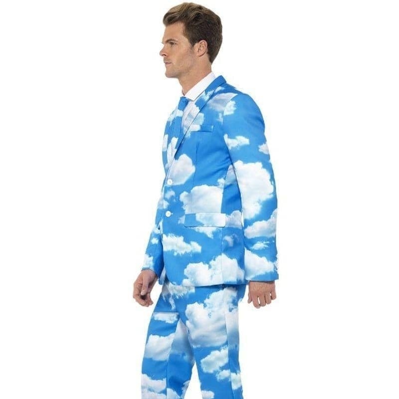 Costumes Australia Sky High Suit Stand Out Adult Blue White Cloud Jacket Trousers and Tie_3