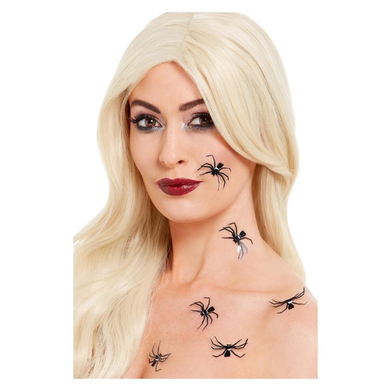 Costumes Australia Smiffys Make-Up FX 3D Spider Stickers Black Adult_1