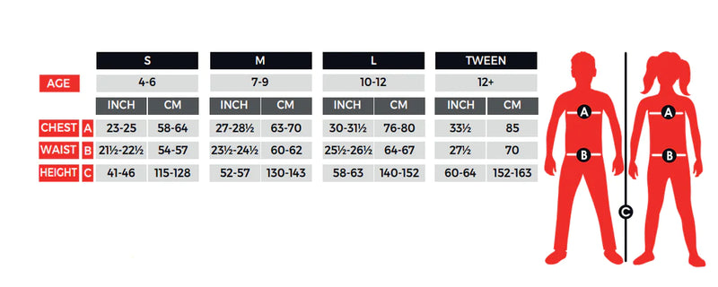 Evil Queen Kit Child Size Chart