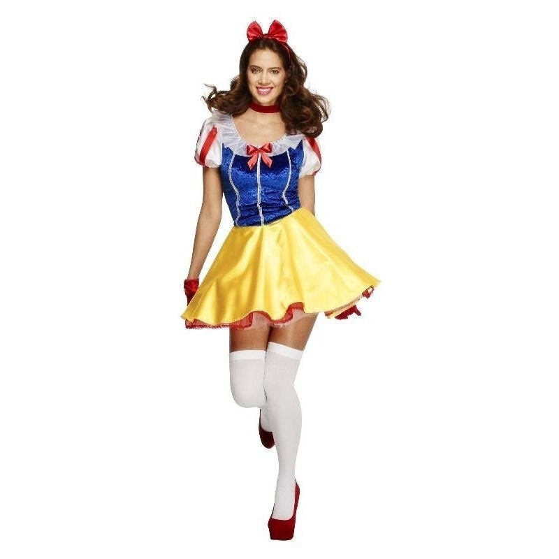 Costumes Australia Snow White Fairytale Costume Adult Fever Blue Yellow Dress Underskirt Headband Choker_4