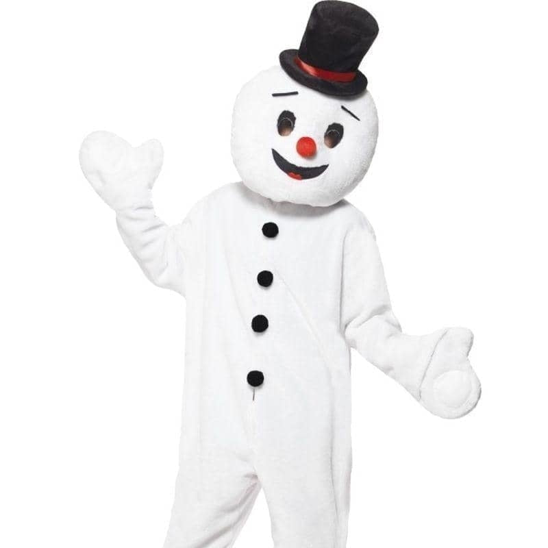 Costumes Australia Snowman Mascot Costume Adult Bodysuit White_1