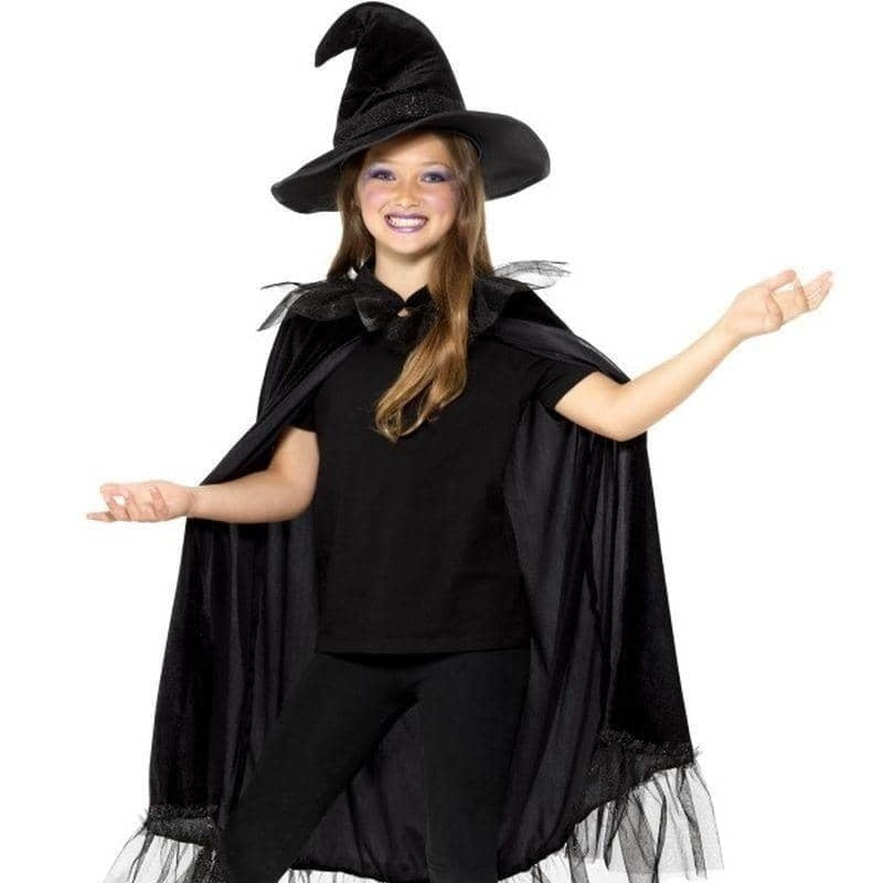 Costumes Australia Sparkly Witch Kit Kids Black_1