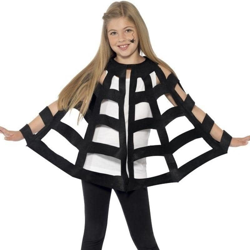 Costumes Australia Spider Cape Kids Black_1