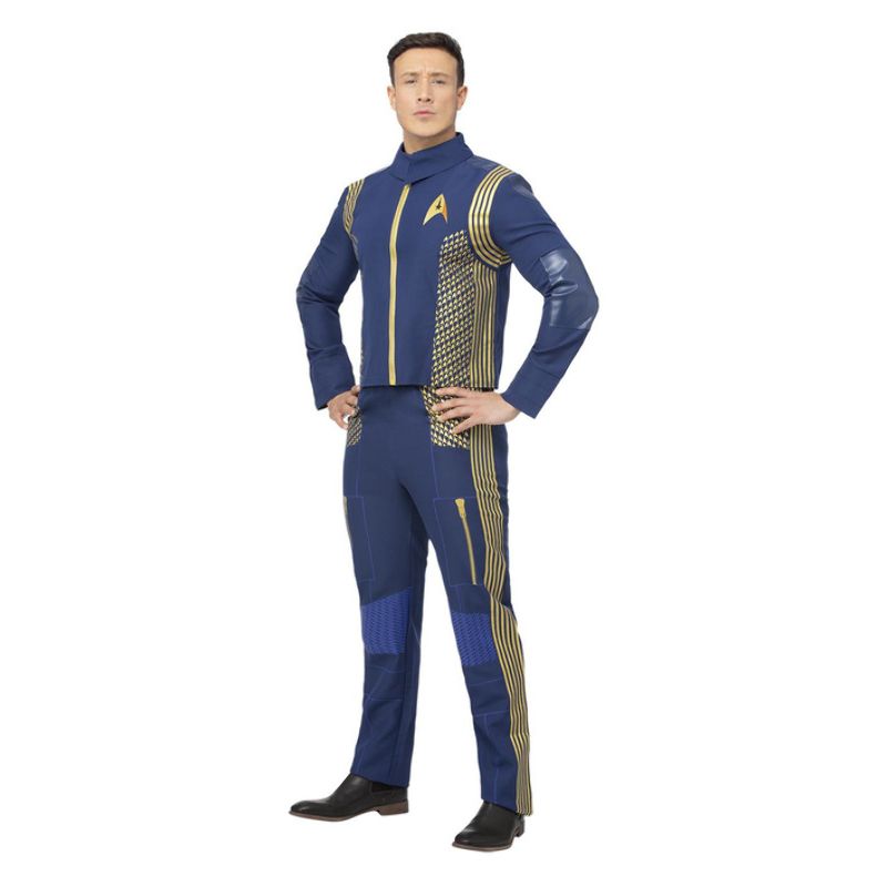 Costumes Australia Star Trek Discovery Command Uniform Adult Blue Gold_1