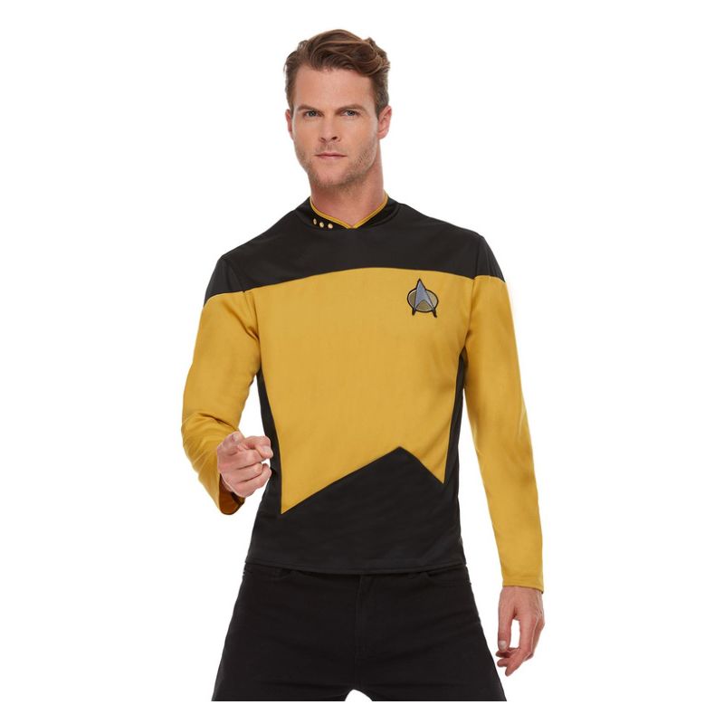 Costumes Australia Star Trek The Next Generation Operations Uniform Adult Gold_1