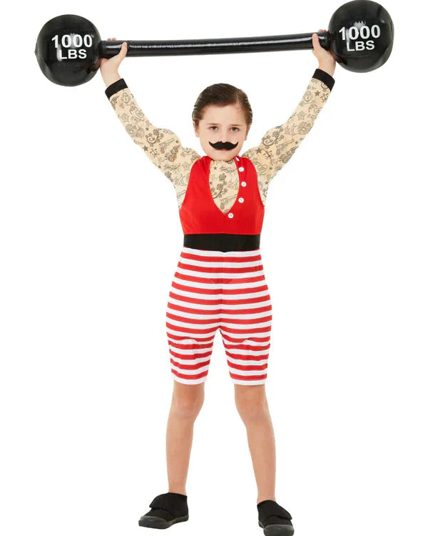 Costumes Australia Strong Boy Deluxe Muscle Costume Child Red White_2