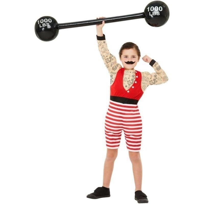 Costumes Australia Strong Boy Deluxe Muscle Costume Child Red White_1