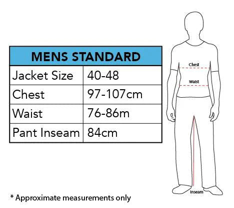 Costumes Australia Size Chart Sub Zero Adult Costume Mortal Kombat
