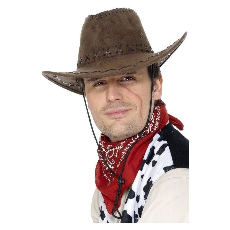 Costumes Australia Size Chart Suede Look Cowboy Hat Adult Brown