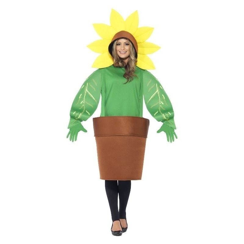 Costumes Australia Sunflower Costume With Top Attached Hood Adult Green_1