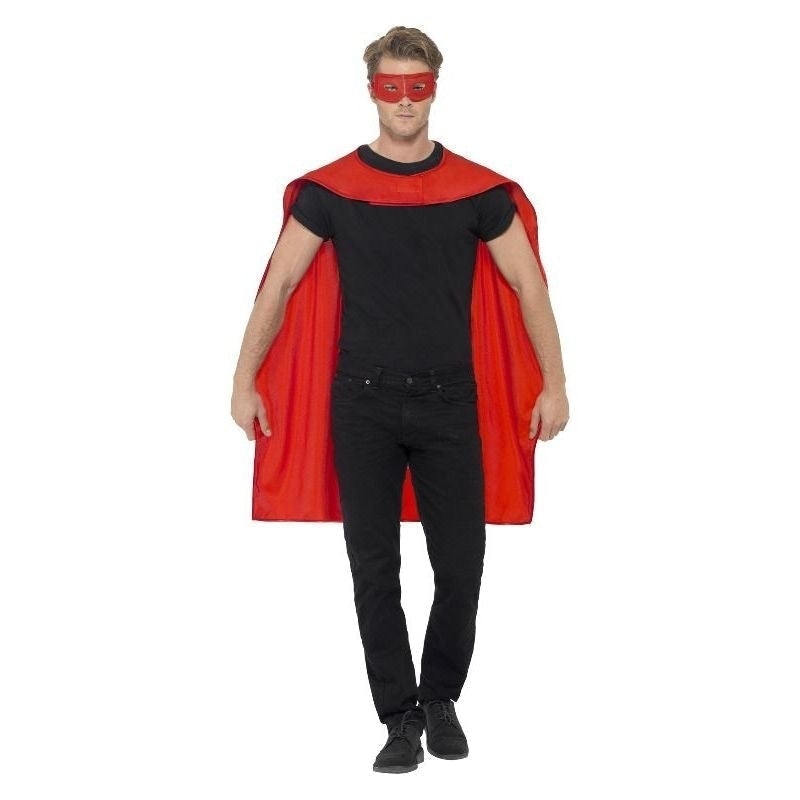 Costumes Australia Superhero Cape Adult Red Eyemask Costume Accessory_2