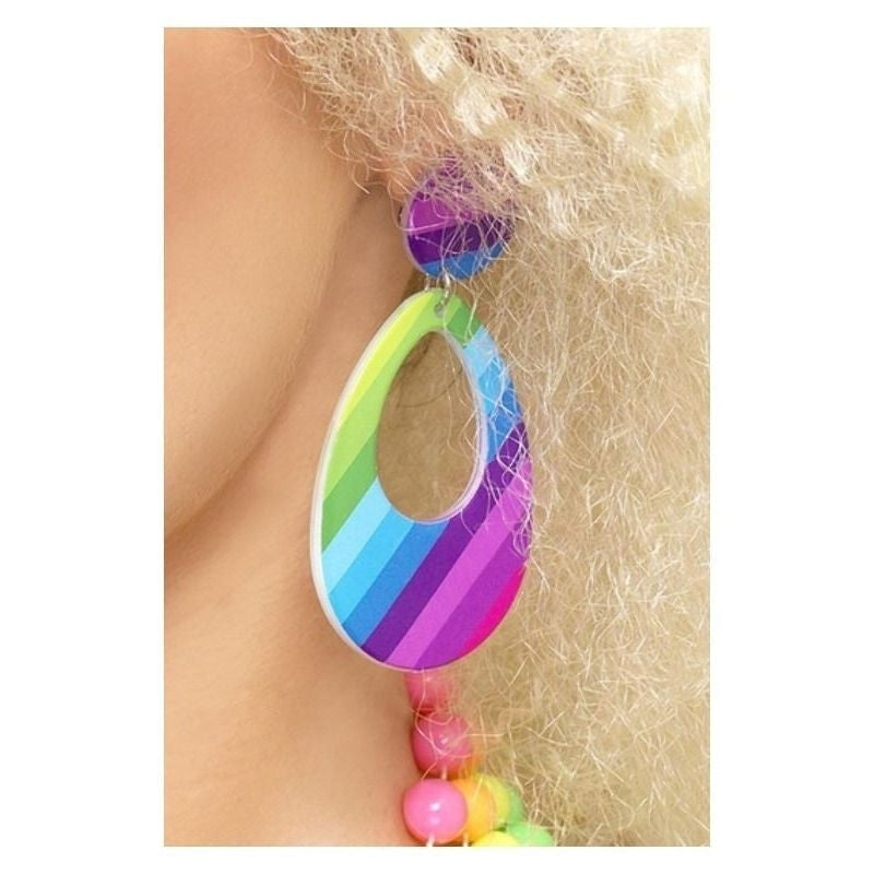 Costumes Australia Size Chart Teardrop Earrings Adult Neon Multi