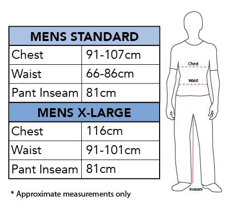 Costumes Australia Size Chart The Killer Clown Costume for Adults