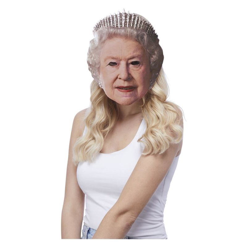 Costumes Australia The Queen Printed Card Mask Adult Blue White Red_1