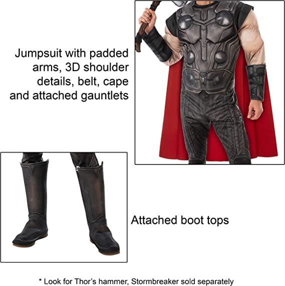 Costumes Australia Thor Muscle Costume Mens Deluxe Avengers Endgame Hero_2