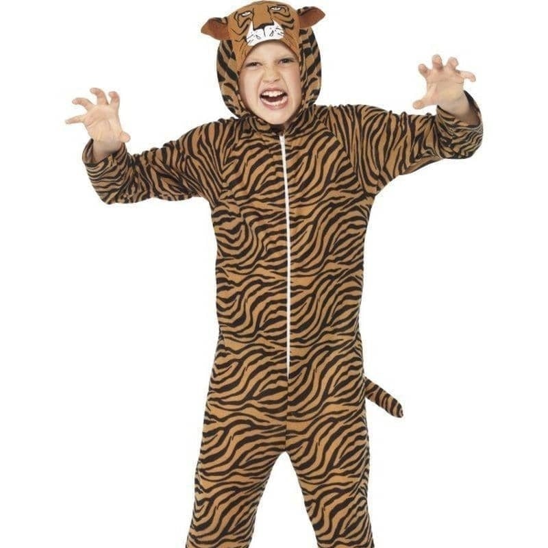 Costumes Australia Tiger Costume Kids Orange Black Striped Jumpsuit_1