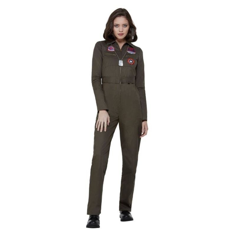 Costumes Australia Top Gun Ladies Costume Khaki_1