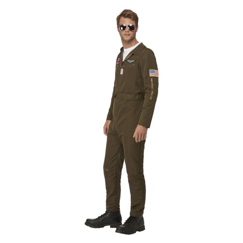 Costumes Australia Top Gun Maverick Aviator Licensed Costume Adult Green_3