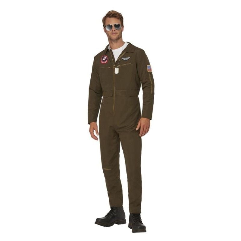 Costumes Australia Top Gun Maverick Aviator Licensed Costume Adult Green_1