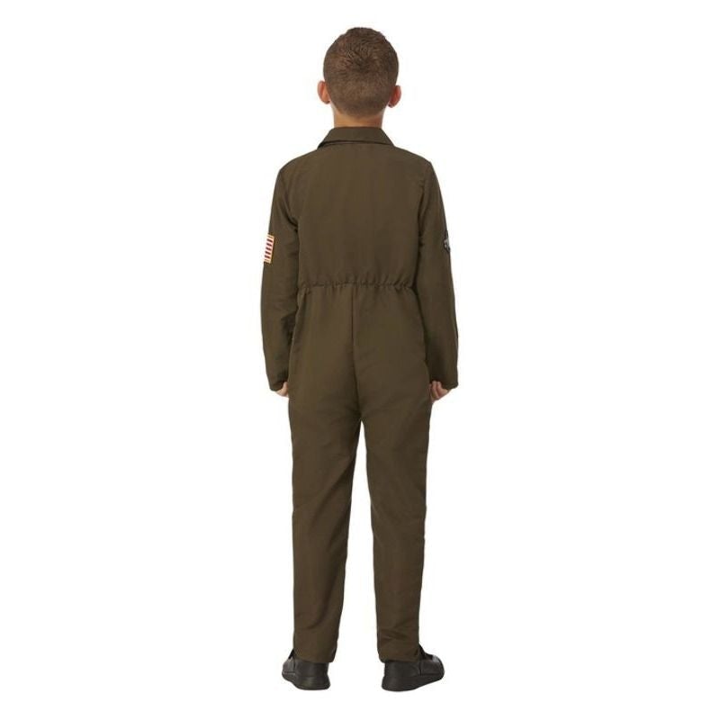 Costumes Australia Top Gun Maverick Childs Aviator Costume Green Jumpsuit_2