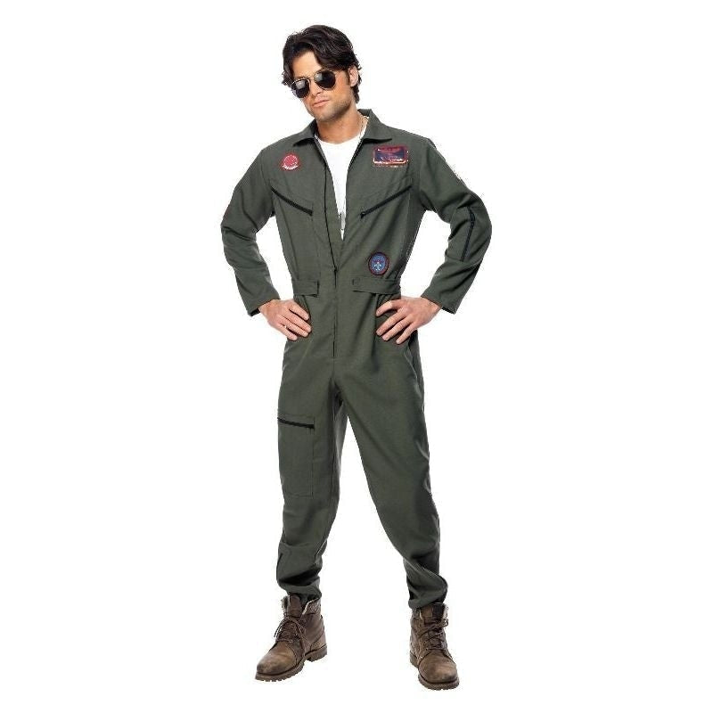 Costumes Australia Top Gun Maverick Pilot Jumpsuit Costume Adult Green_3