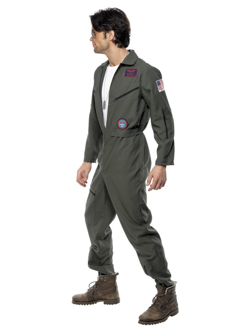 Costumes Australia Top Gun Maverick Pilot Jumpsuit Costume Adult Green_4