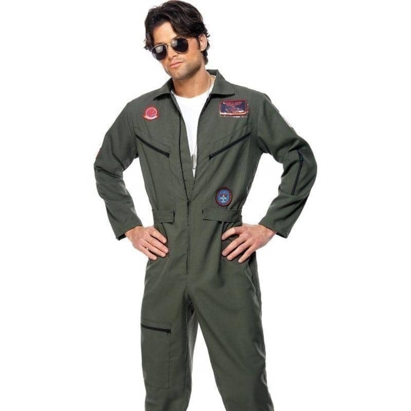 Costumes Australia Top Gun Maverick Pilot Jumpsuit Costume Adult Green_1