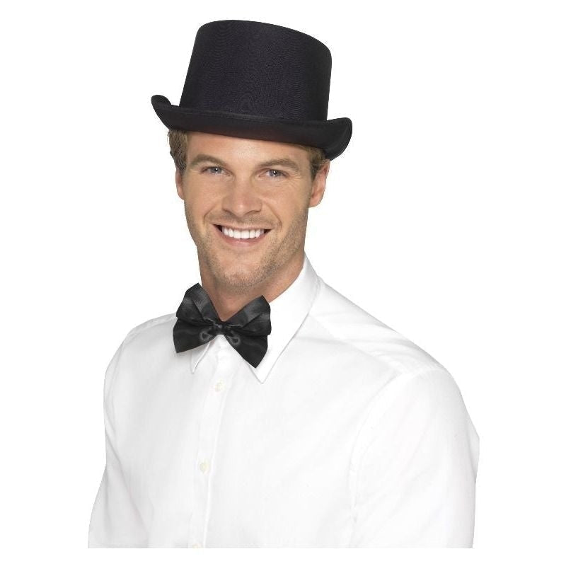 Costumes Australia Size Chart Top Hat Satin Look Adult Black Costume Accessory