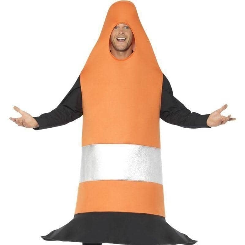 Costumes Australia Traffic Cone Costume Adult Orange Tabard_1