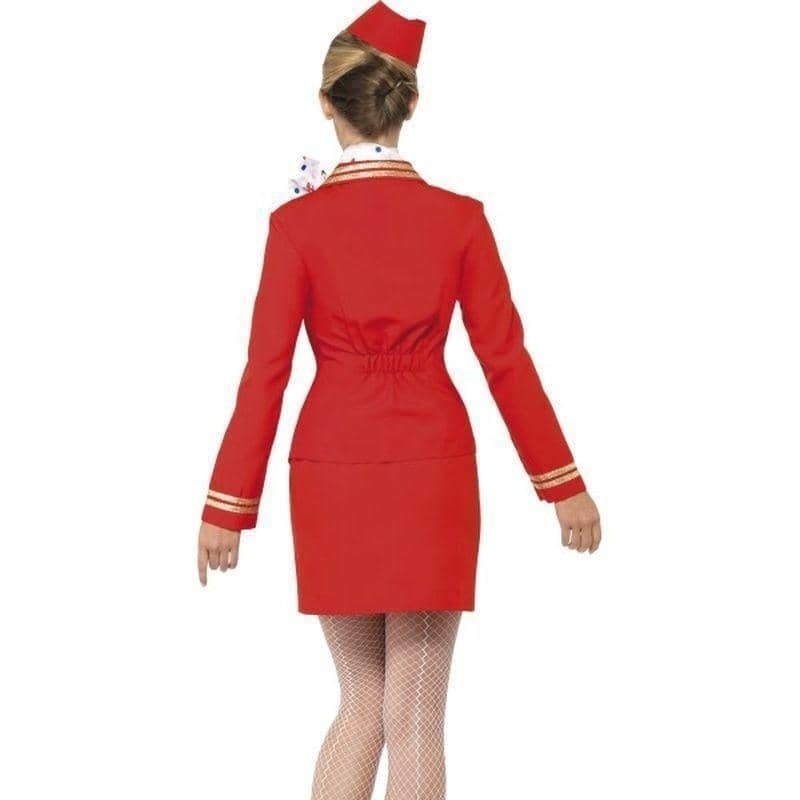 Costumes Australia Trolley Dolly Costume Adult Red Jacket Skirt Scarf Hat_2