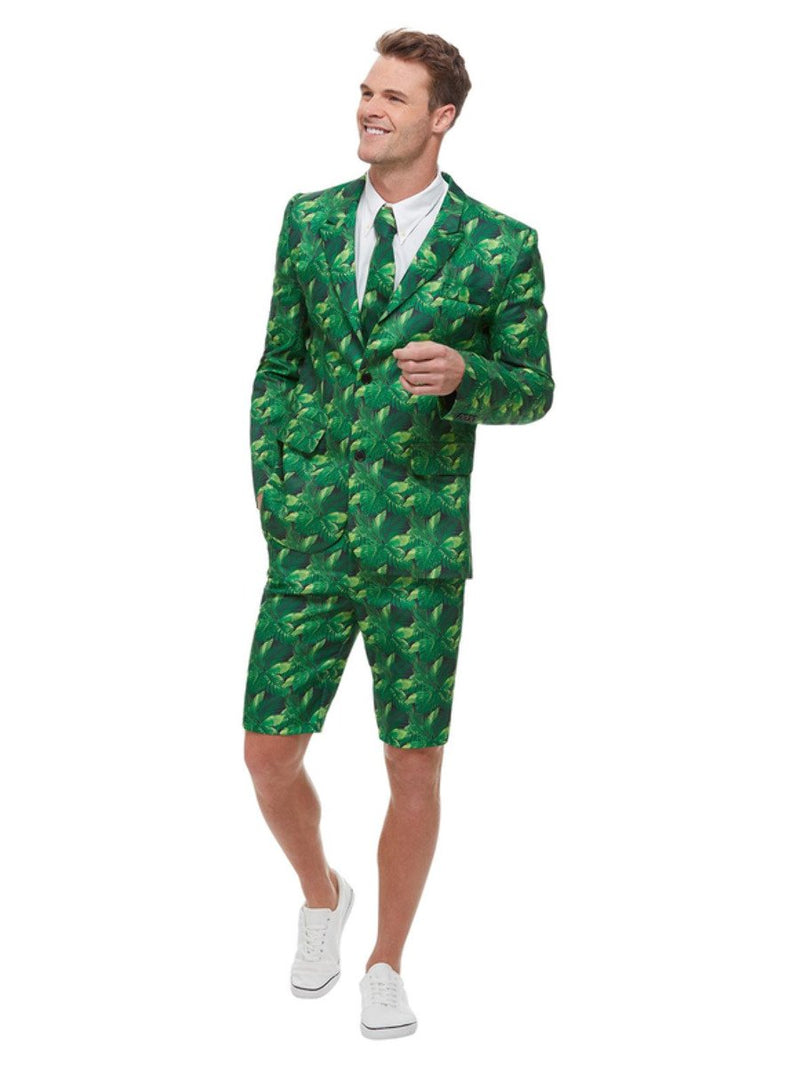 Costumes Australia Tropical Palm Tree Suit Adult Green Jacket Shorts Tie_2