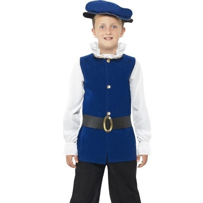 Costumes Australia Tudor Boy Costume Kids Royal Blue_1