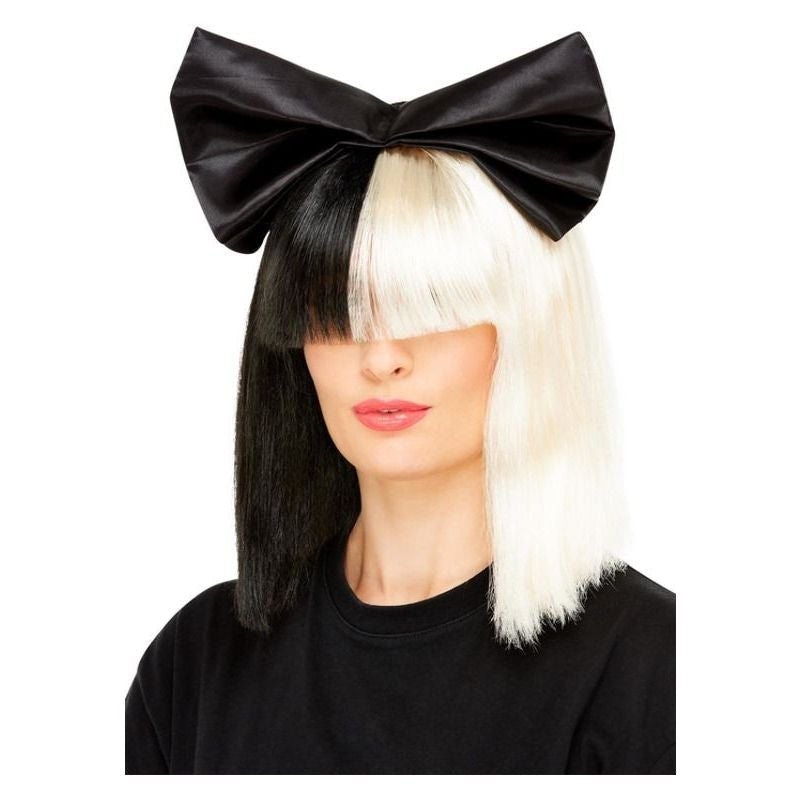 Costumes Australia Two Tone Popstar Wig Black & White_1