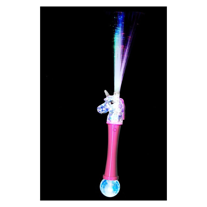 Costumes Australia Unicorn Fibre Optic Wand Light Up Pink & Blue Child_1