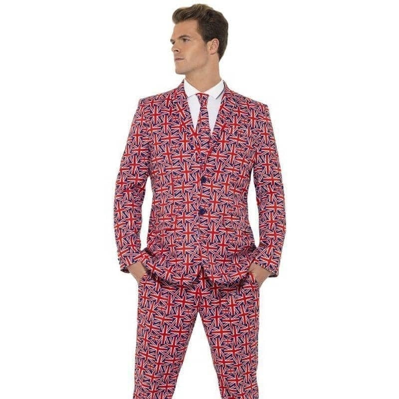 Costumes Australia Union Jack Suit Adult Red Blue Patriotic Costume_2