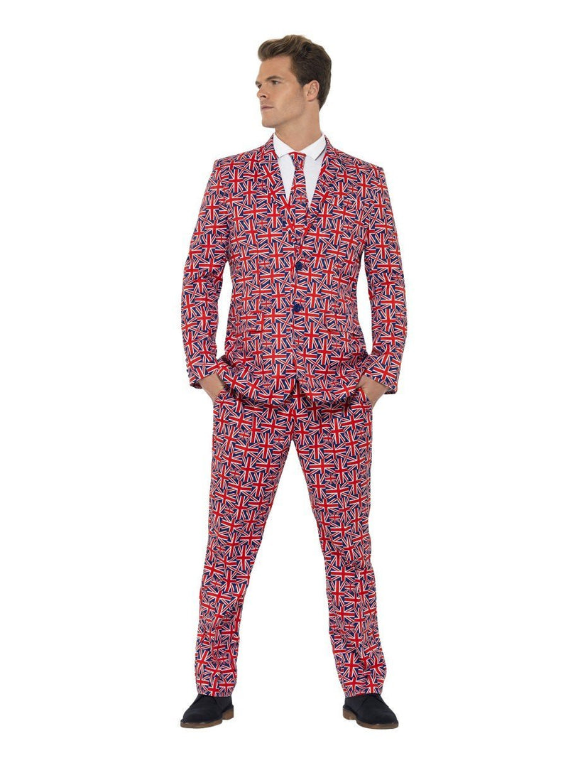 Costumes Australia Union Jack Suit Adult Red Blue Patriotic Costume_1