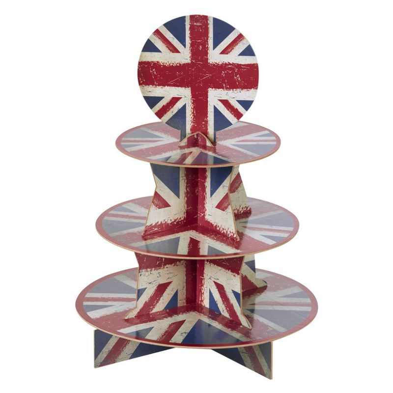 Costumes Australia Union Jack Vintage Style Print Cake Stand Adult Red_1