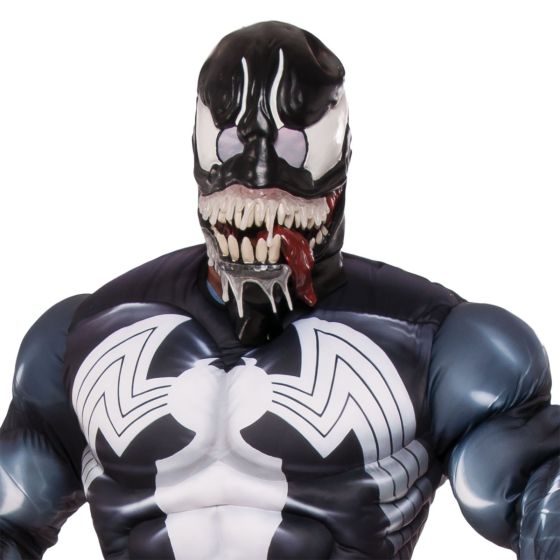 Costumes Australia Venom Costume Mens Muscle Chest Spiderman Black Symbiote Suit_2