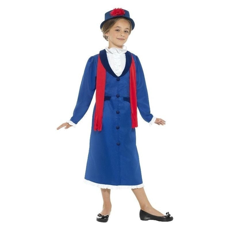 Costumes Australia Victorian Nanny Costume Kids Blue_5